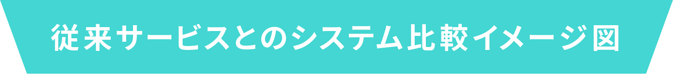 従来サービスとのシステム比較イメージ図